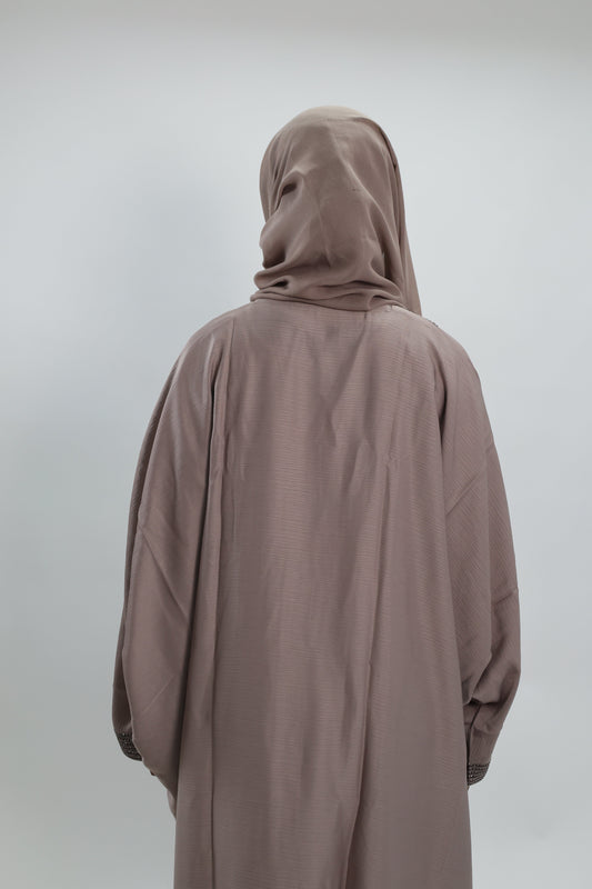 Zahra Batwing Abaya in Tanned Taupe