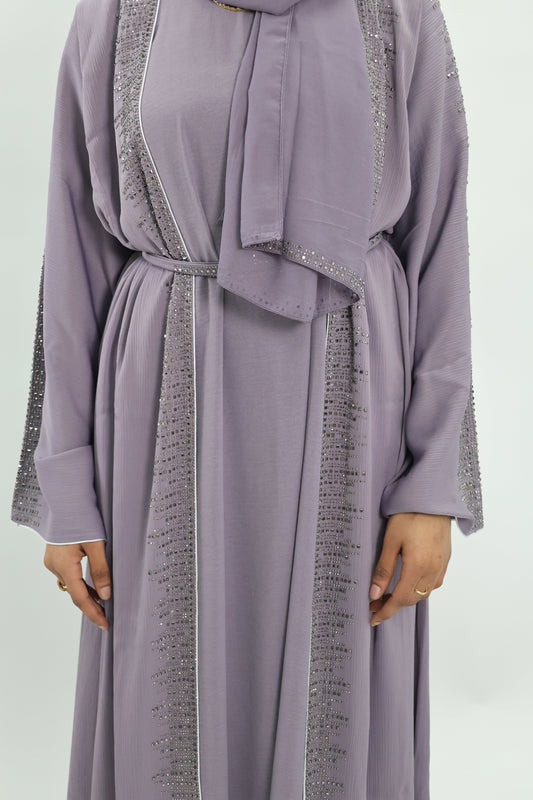 Limisa Abaya in Lilac Purple