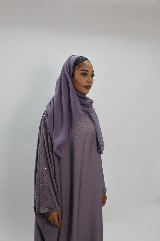 Zara Butterfly Abaya in Purple