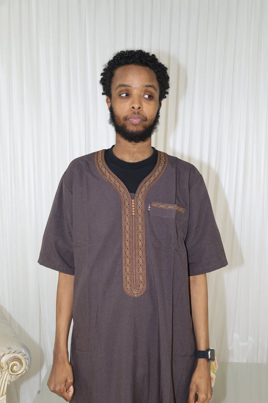 Tangier Brown Moroccan Thobe